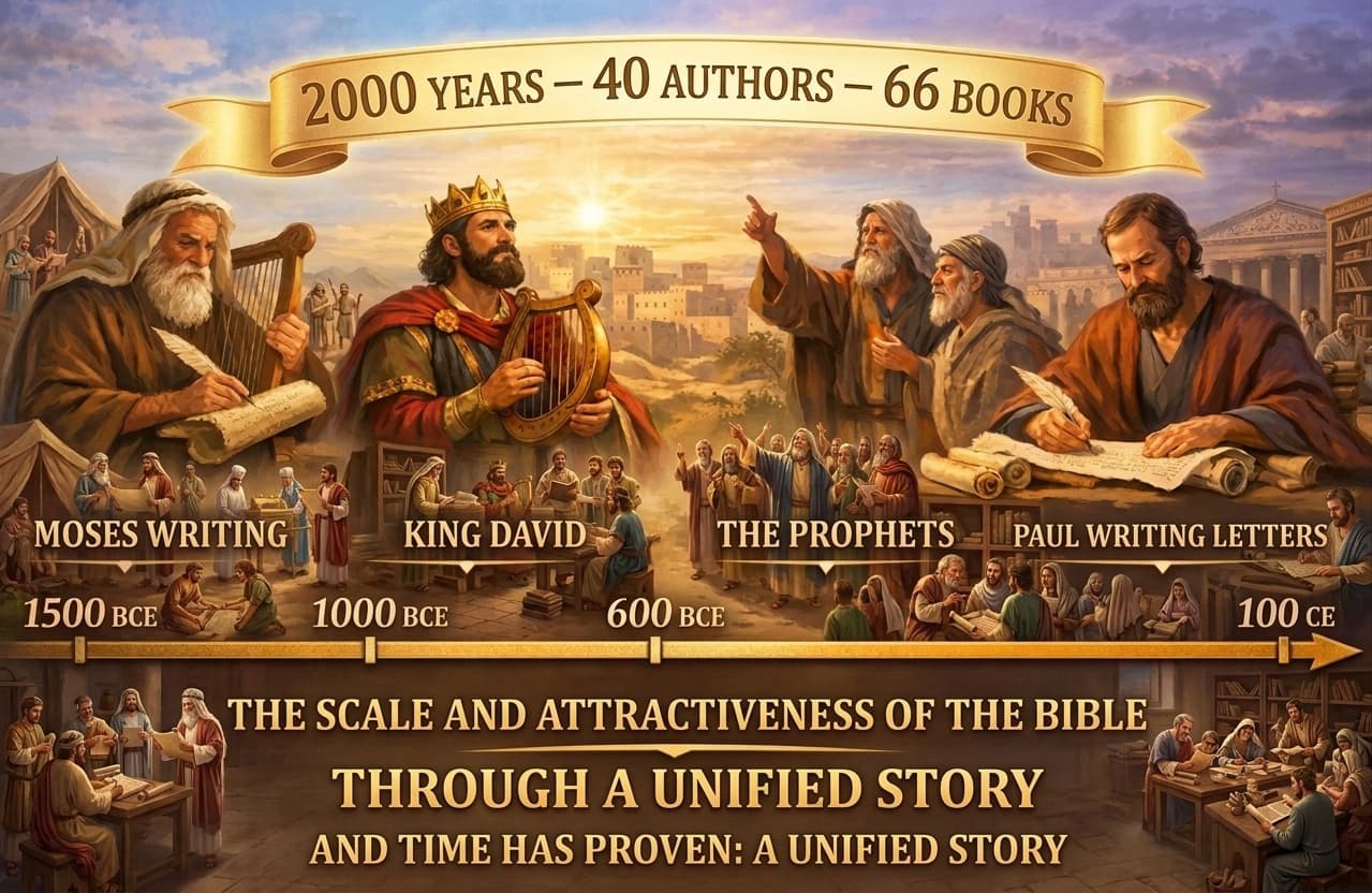Timeline of Bible authors across 1,500 years