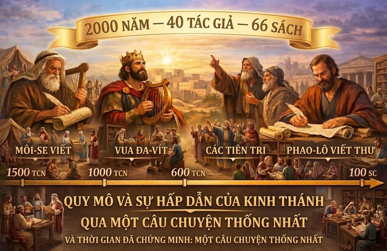 Dòng thời gian: các tác giả Kinh Thánh qua hơn 2000 năm.